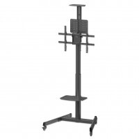 Manhattan Trolley Mount Stand for TV & Monitors (crank handle height adjust), For screens: 37" to 65", VESA compatability: all between 200x200 to 600x400mm -check the dimensions of the four mounting holes on back of screen to ensure it fits, Max 70kg,1120