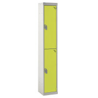 QMP Standard Locker 1800h x 300w x 300d mm Yellow 2 door Camlock