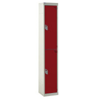 QMP Standard Locker 1800h x 450w x 450d mm Red 2 door Camlock