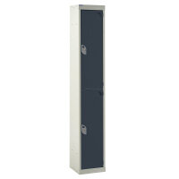 QMP Standard Locker 1800h x 450w x 450d mm Dark Grey 2 door Camlock