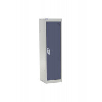 QMP School Locker 1235h x 300w x 300d mm Dark Grey 1 door Camlock