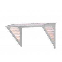Small Wall Mounted Smoking Shelter 1000h x 2000w x 1100d mm 3 people Light grey
