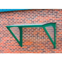 Small Wall Mounted Smoking Shelter 1000h x 2000w x 1100d mm 3 people Green