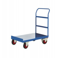 Single Handle Platform Trucks 1050h x 600w x 1200l mm Open End Blue