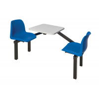 Standard Canteen Furniture - 2 Seat Single-Entry 725h x 1690w x 530l mm Blue