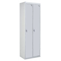 QMP Twin Locker 1800h x 600w x 450d mm Light Grey doors Camlock