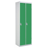QMP Twin Locker 1800h x 600w x 450d mm Green doors Camlock