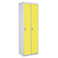 QMP Twin Locker 1800h x 600w x 450d mm Yellow doors Camlock