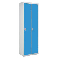 QMP Twin Locker 1800h x 600w x 450d mm Light Blue doors Camlock