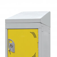 Emergency Services Locker Sloping Top to suit - W.600 D.450 Locker - Light Grey