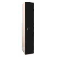 Laminate Plant-On Door Lockers 1800h x 300w x 300d mm 1 door camlock Jet Black