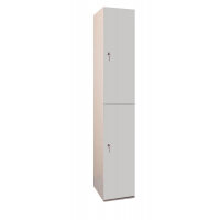 MFC Plant-On Door Lockers 1800h x 300w x 450d mm 2 door camlock Light grey