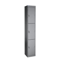 Stainless Steel Locker 1800h x 300w x 450d 3 door camlock