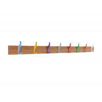 School Wall Mounted Coat Rails 8 Hooks - 1800mm