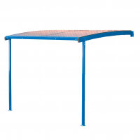 Wall Mounted Smoking Shelter Large 2270h x 3000w x 1900d mm Blue