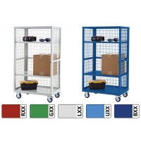 Boxwell Trolleys 1655h x 1200w x  600d mm plywood Blue