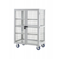 Boxwell Trolleys with doors  1355h x 900w x 600d mm steel  Light Grey