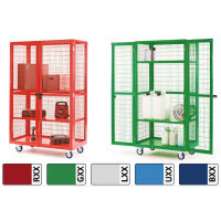 Boxwell Trolleys with doors  1655h x 900w x 600d mm steel  Light Grey