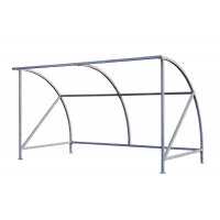 Dudley Cycle Shelter - H.2230 W.2000 D.2150mm  Light Grey C/W 3 Loops