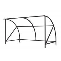 Dudley Cycle Shelter - H.2230 W.2000 D.2150mm Black C/W 3 Loops