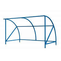 Dudley Cycle Shelter - H.2230 W.4000 D.2150mm Blue C/W 5 Loops