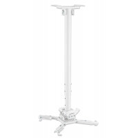 Manhattan Projector Mount, Ceiling, Universal, Full Motion, Height Range: 745 to 1145mm, Max 35kg, White, 360° rotation, +/-20° Tilt, and +/-8° Swivel, Lifetime Warranty