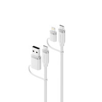 ALOGIC 4-in-1 100W Silicone Flexible Universal Charging Cable 1.5m | USB-C, USB-A and Lightning
