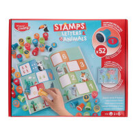 Maped Creativ Stamps Set - Alphabet & Animals  52 Pieces
