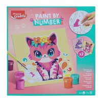 Maped Creativ Paint By Numbers Set - Cat/Bunny 16 Pieces