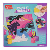 Maped Creativ Paint By Numbers Set - Leopard/Bird 16 Pieces