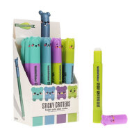 World Of Colour Sticky Critters Glue Sticks  4 Assorted