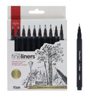 Proscribe Ultimo Fineliners - Black Pack of 10