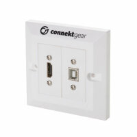 connektgear 20-1030/HDMIUSBB wall plate/switch cover White