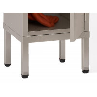 Stainless Steel Locker Stand - 2 Lockers (600w x 300d mm)