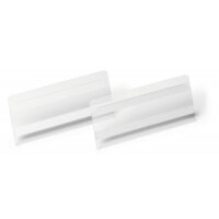 Durable Self Adhesive Ticket Label Holder Document Pocket - 10 Pack - 150 x 67mm