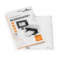Durable BADGEMAKER Printable Name Badge Inserts - 200 Cards - 54x90mm