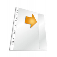 Durable BUSINESS Punched Pockets Sleeve Wallets with Flap - 50 Pack - A4 Clear