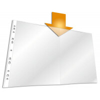 Durable BUSINESS Side Open Punched Pockets Sleeve Wallets - 50 Pack - A3 Clear