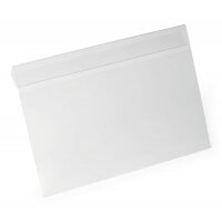 Durable Clip-On Ticket Label Holder Document Pocket - 10 Pack - A4