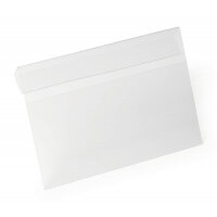 Durable Clip-On Ticket Label Holder Document Pocket - 10 Pack - A5