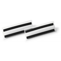 Durable Magnetic Ticket Label Holder Document Pocket - 10 Pack - 210 x 74mm