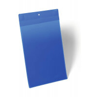 Durable Neodym Magnetic Ticket Label Holder Document Pockets - 10 Pack - A4 Blue