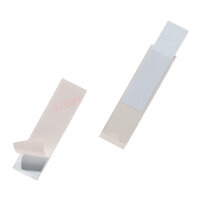 Durable POCKETFIX Self-Adhesive Clear Label Sleeve Pockets - 10 Pack - 75 x 18mm