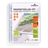 Durable Recycled Punched Pocket PREMIUM Sleeve Wallets - 40 Pack - A4 Clear