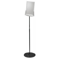 Durable SHERPA Adjustable Floor Display Stand Sign A4 - 66 - 114cm - Grey