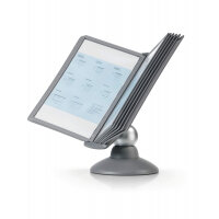 Durable SHERPA MOTION 360 Degree Desk Display Panel Stand - 10 Panels - A4 Grey