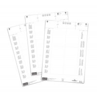Durable Printable Ticket Insert Sheets for Pallet Feet - 80 Pack - 140/90 x 65mm