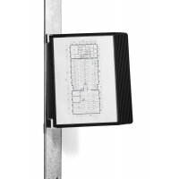 Durable VARIO WALL 10 Panel Magnetic Display Panel Document Holder - A4 Black