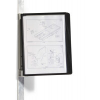 Durable VARIO WALL 5 Panel Magnetic Display Panel Document Holder - A4 Black