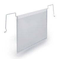 Durable Wire Hanging Document Pocket - Ticket Holder - 50 Pack - A5 Clear